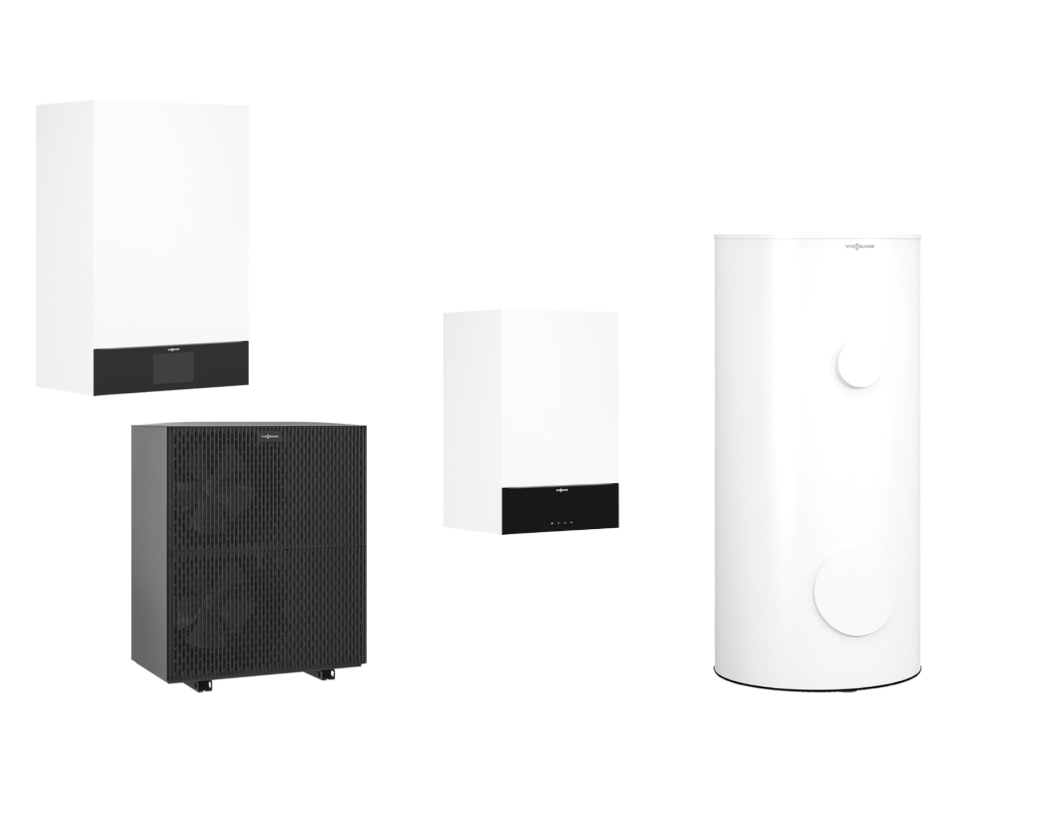 Viessmann Vitocal 250-A Hybridpaket A08, 230V, mit Vitodens 200-W 250L Speicher, 32 kW, Typ B2HA Z033155