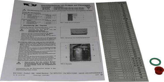 Wolf Umrüstsatz Erdgas E/LL - Flüssiggas für CGB/CGW-24 8610610