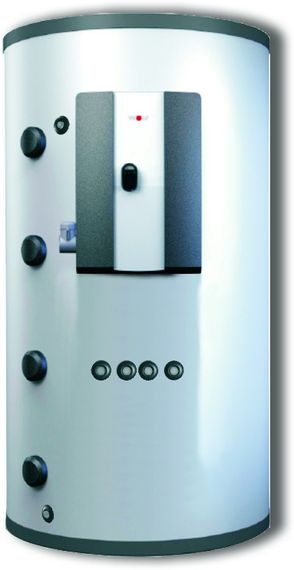 Wolf Schichten-Pufferspeicher BSP-W-600B, 600 Liter, Wärmedämmung silber, 25 l/min 2486514