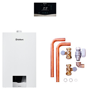 Vaillant Paket 1.733/3 ecoTEC plus VC 10CS/1-5, VRC 720/3, Anschlusszubehör 8000016513