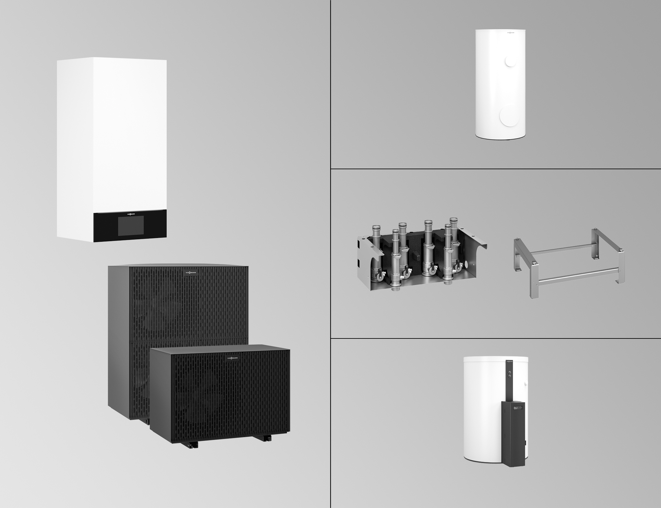 Viessmann Vitocal Wärmepumpenpaket 250-A A08, mit Vitocell 100-V Speicher, CVWC 250l Z033102