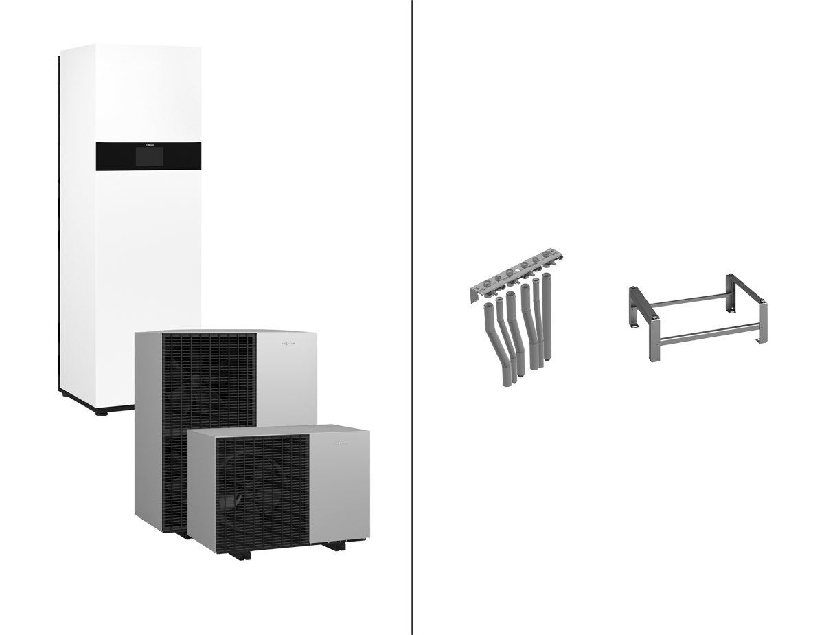 Viessmann Vitocal 150-A Wärmepumpen-Kompaktpaket, A06 230V AF, mit Montagehilfe, Anschluss rechts Z033025