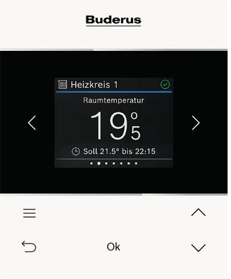 Buderus Gas-Brennwerttherme Logamax plus GB192i.2-25 W H, inkl. RC220, weiß 7739622510