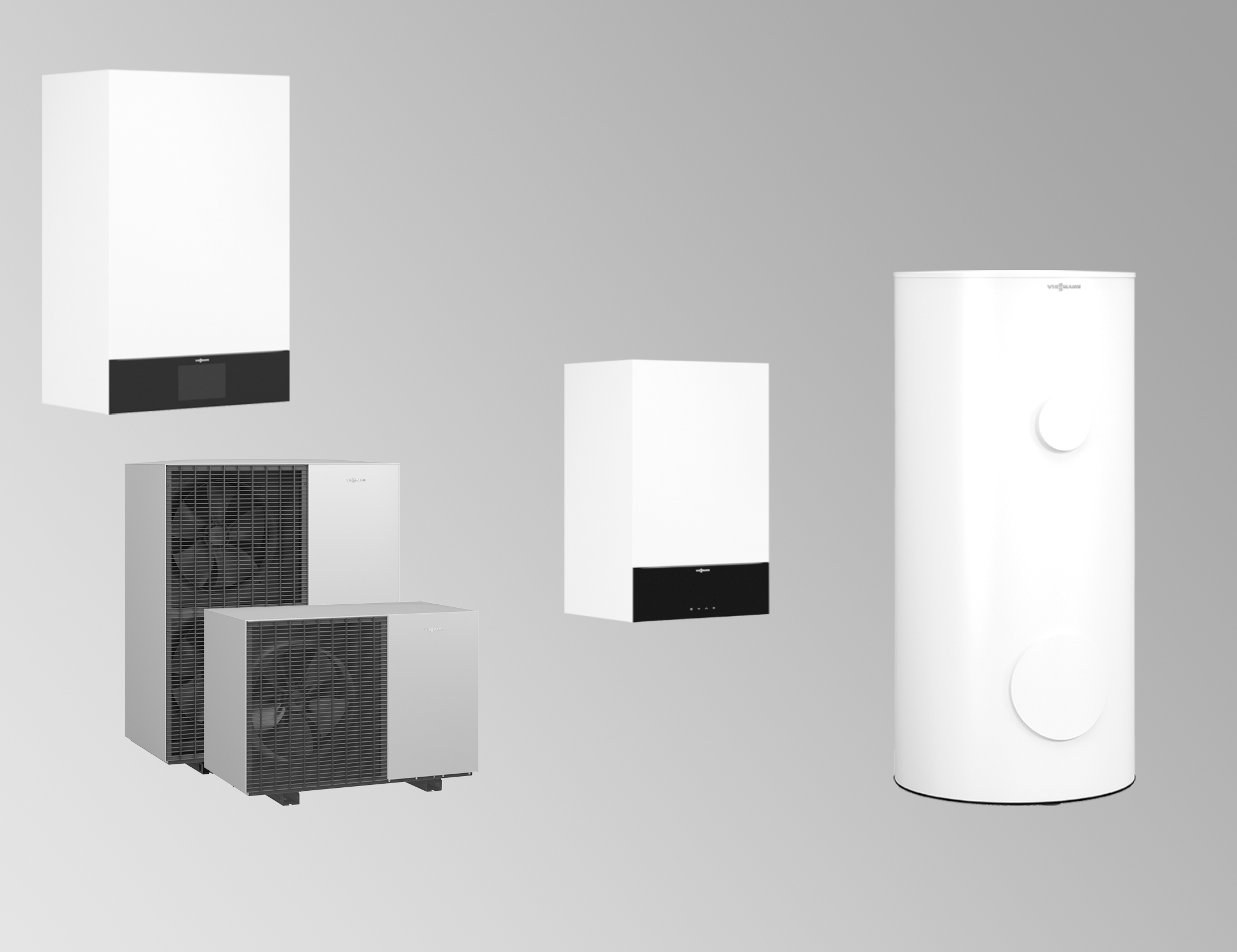 Viessmann Vitocal 150-A Hybridpaket A10, 230V, mit Vitodens 200-W 250L Speicher, 19 kW, Typ B2HA Z033053