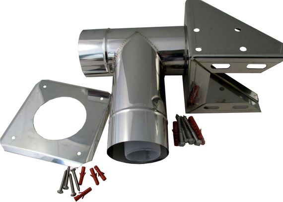 Wolf Außenwandkonsole DN60/100 für Luft-/Abgasrohr aus Edelstahl/PP 2651919