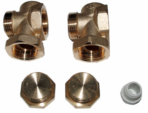 Wolf Anschluss Set 3/4" mit 2 Stopfen 2482410