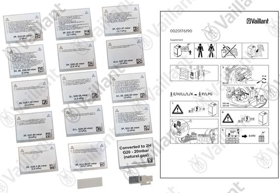 Vaillant Flüssiggas-Umstellsatz von Erdgas E/LL auf Flüssiggas P, 0020176190 0020176190