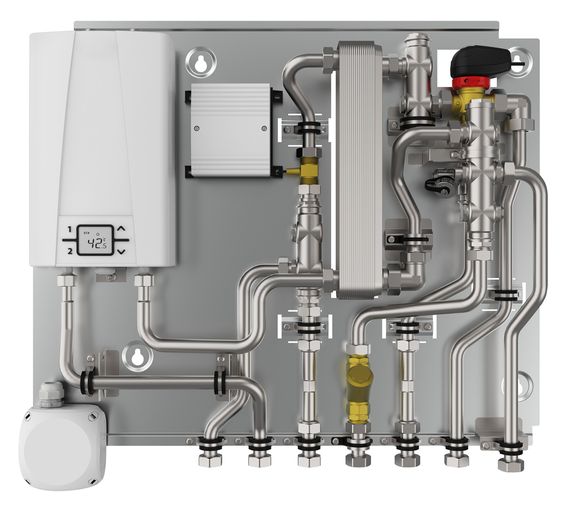 Vaillant uniSAT plus VSW 17HA/2-5 UFH M Wohnungsstation 2-Leiter, Edelstahlwärmetauscher 8000014795, Edelstahl, 2-Leiter-System, Fußbodenheizung