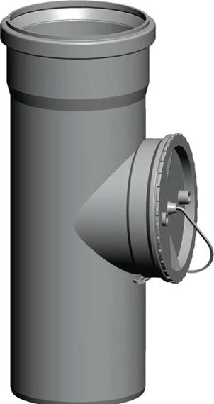 Wolf Revisionsrohr DN250, Länge 600 mm aus Polypropylen bis 120°C 2651409