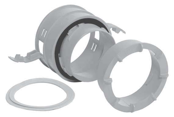 Vaillant Anschlussadapter gerade für Luftschlauch rund Ø 75/62 mm 0020180883