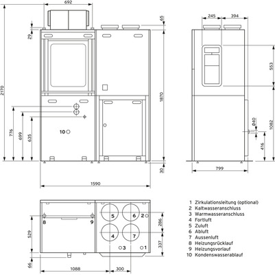 Vaillant recoCOMPACT exclusive VWL 79/5, Luft-/Wasser-Wärmepumpe 0010023017