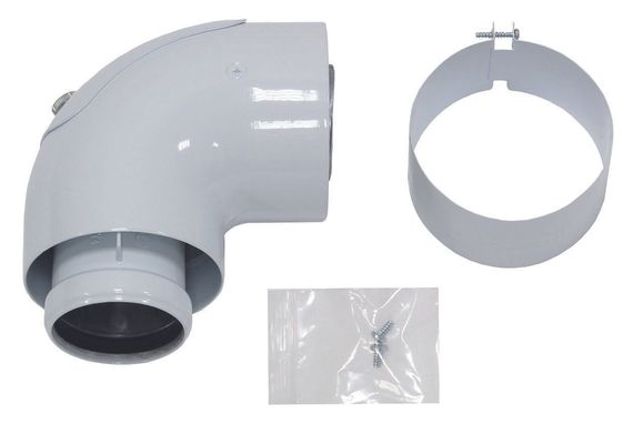 Vaillant 90° Bogen mit Reinigungsöffnung, Ø 60/100 Alu, für Abgassysteme
