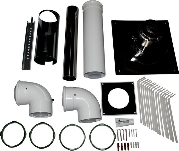 Wolf Anschluss-Set C33x, DN80/125 an konzentrischer LAF im Schacht, Kunststoff 2651995