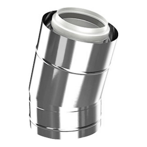 Buderus Konzentrischer Bogen, Ø 80/125 mm, 15°, Edelstahl / Kunststoff 7738112703