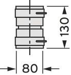 Vaillant Verbindungsstück Ø 80 PP 303512