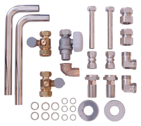 Vaillant VC-Installations-Set Austausch Alt-Installation Auf-/Unterputz 0020201902, komplettes Anschluss-Set für Vaillant-Brennwertgeräte