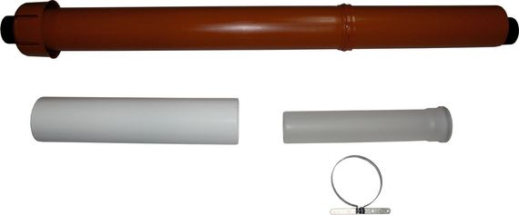 Wolf Luft-/Abgasführung C33x DN110/160 senkr. Schräg-/Flachdach, 200-250cm braun 2651539