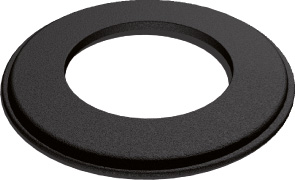 Buderus Rosette, RLU DIN 1298, 120 schwarz, emailliert 8718700644