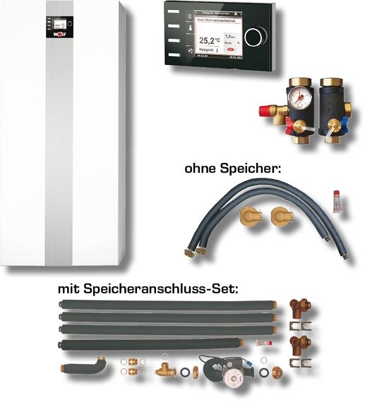 Wolf TGB-2-20 20kW Gasbrennwertkessel mit Anschluss-Set, BM-2, Mischerkreis 8615761W08