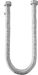 Buderus Wodtke Edelstahlwellrohr, DN16, Länge 0,5 m, Messing-Überwurfmutter 3/4′′ 80364956