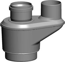 Wolf Anschlussadapter DN80/125 - 2xDN80 Abgasleitung-Schacht u. Zuluft-Außenwand 2651487