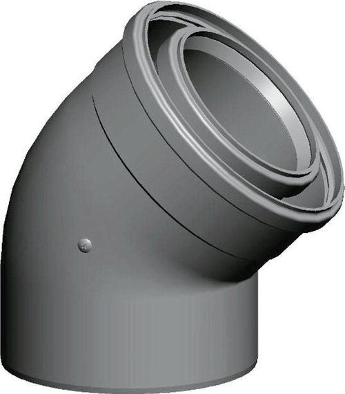 Wolf Bogen konzentrisch 45° für Luft-/Abgasrohr DN110/160, weiß, steckbar, 2 St. 2651545