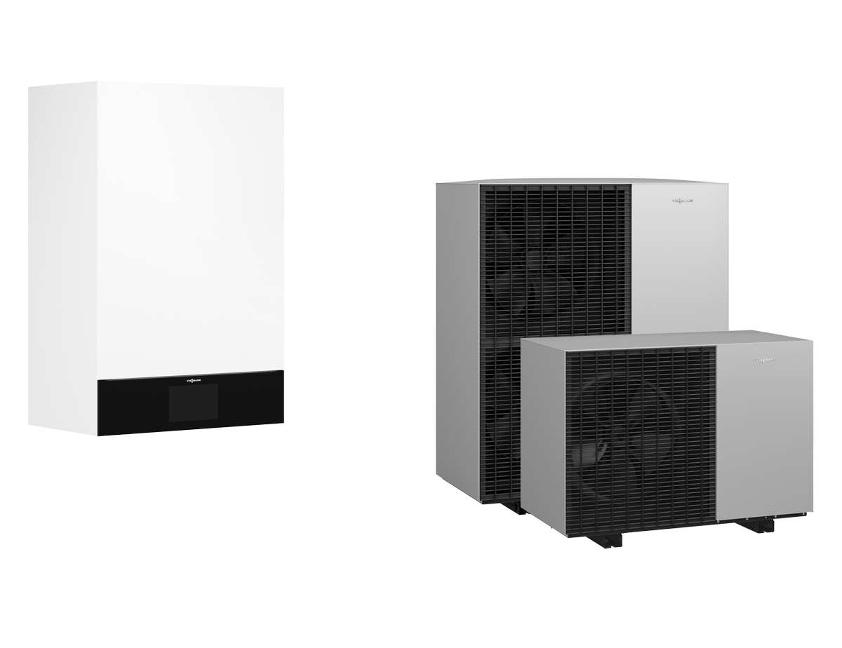 Viessmann Vitocal 150-A Hybrid A04 Luft/Wasser-Wärmepumpe, Monoblock, 2,1-4,0 kW, 230 V, R290, Antifreeze Z032285