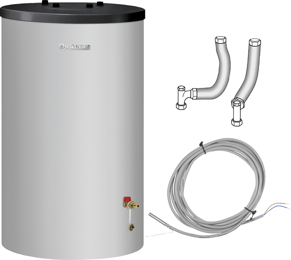 Buderus Warmwasserspeicher S120.5 S-A, 120 Liter, Anschluss-Set, HK U-flex, Wärmetauscher 7739622528
