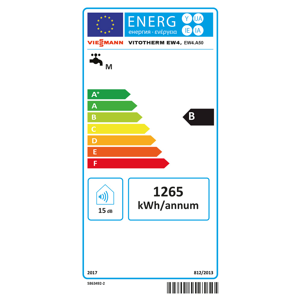 Viessmann Vitotherm EW4, Elektro-Wandspeicher Typ EW4.A50, 50 Liter ZK03817