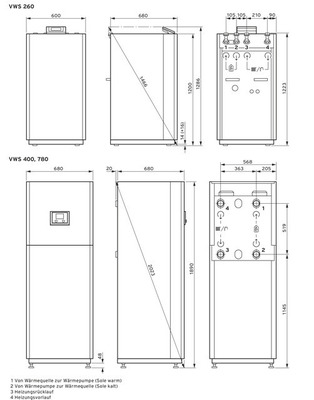 Vaillant geoTHERM perform VWS 780/3 S1, Heizungswärmepumpe (Sole/Wasser) 0010037622