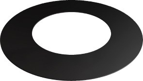Buderus Rosette, 0,6 mm Stahlblech, schwarz emailliert, Ø 80 mm, für Heizungs- und Sanitärinstallationen