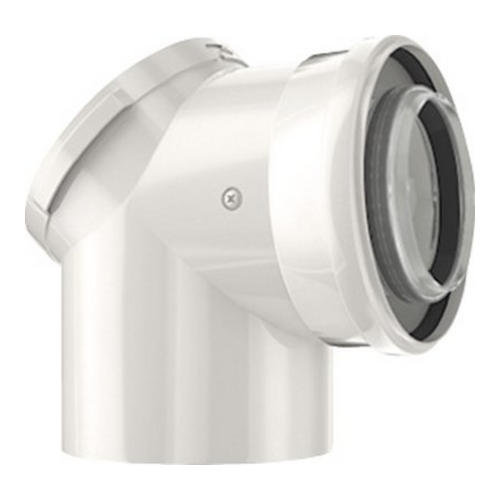 Buderus Konzentrischer Bogen mit Prüföffnung, Ø 80/125 mm, 87°, weiß 7738112665