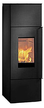 Viessmann Wodtke Kaminofen samurai iClean K290ABM 8 kW mit HCF03 und FMC 7327856 - Holz-Kaminheizofen mit HiClean-Filter Technik
