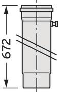 Vaillant Geräte-Anschluss-Stück (672 mm) Ø 150 auf Ø 160 PP für VKK 806-1606/3 0020095531