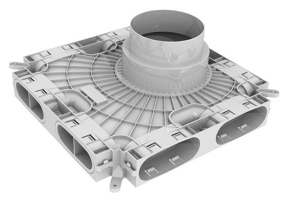Vaillant Niedrigbau-Luftverteiler/-sammler für Luftschlauch flach 52 x 132 mm 0020231943
