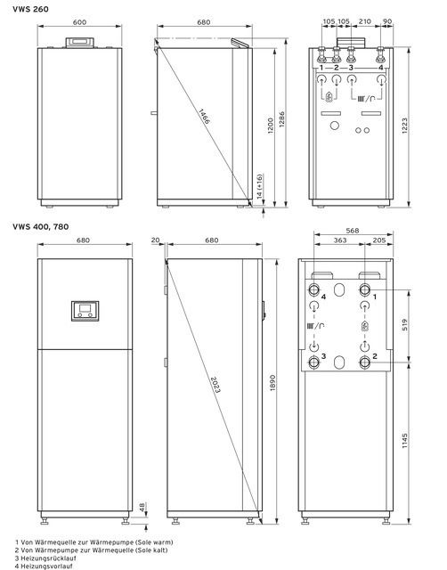 Vaillant geoTHERM perform VWS 260/3 S1, Heizungswärmepumpe (Sole/Wasser) 0010037620