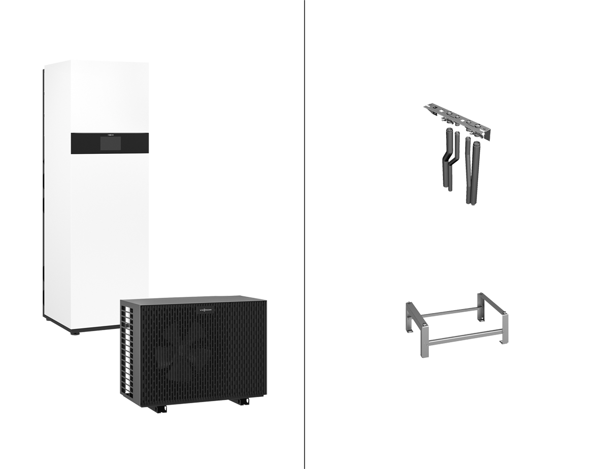 Viessmann Vitocal 222-S Wärmepumpe, 8,0 kW, Z025135, Anschluss-Set rechts Z025135