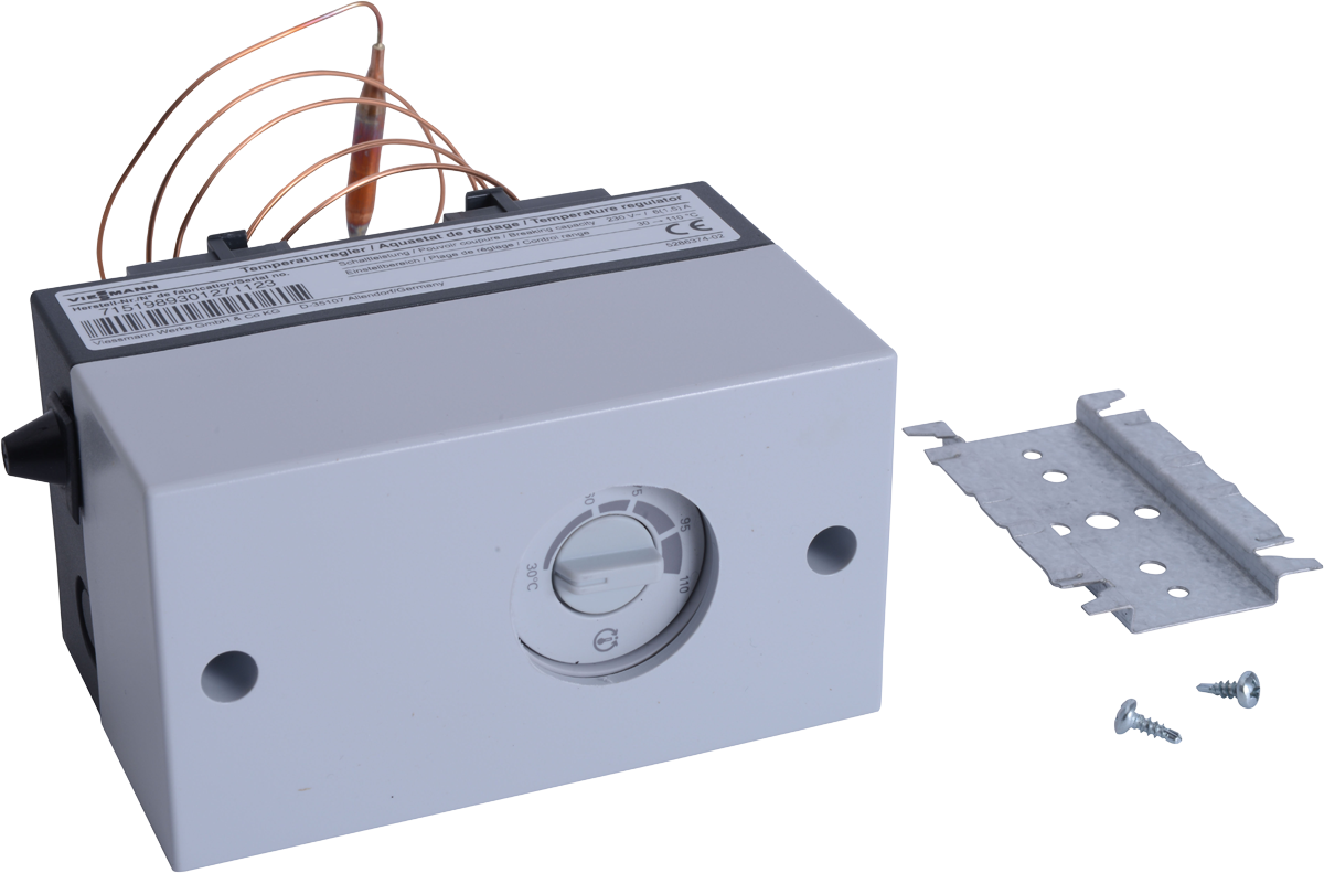 Viessmann Temperaturregler, 7151989, 30-60°C, thermostatisches Kapillarprinzip, 1400 mm Kapillarrohrlänge