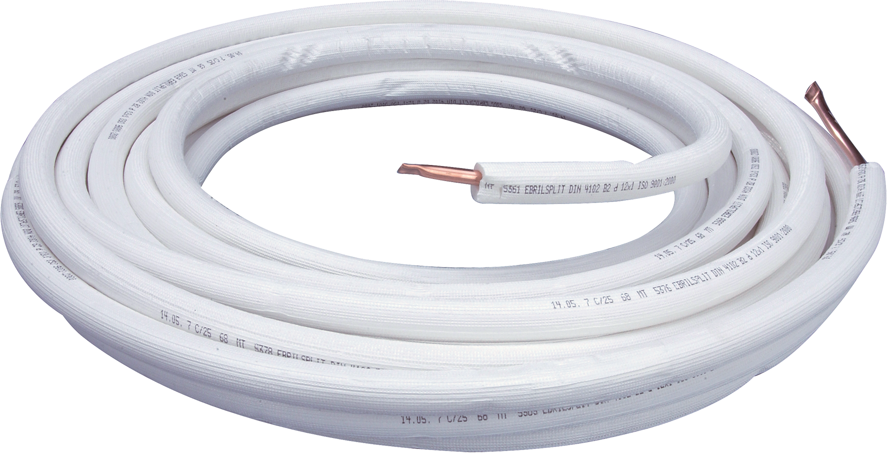 Carrier Kupferrohr mit Wärmedämmung, 6 x 1 mm, weiß, 25 m Ring 7249274