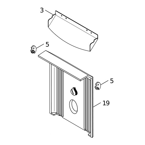 Buderus Blueline Pellet 1 Umlenkplatte innen 7747001822
