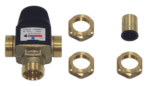 Vaillant Warmwasser-Thermostatmischer 3/4 mit Klemmringverschraubung 22 mm 302040