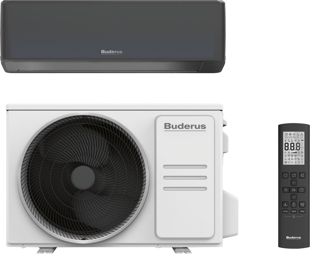 Buderus Logacool AC186i.3 W S, Klimaanlage AC186i.3 Set 3,4 kW, Klimagerät Single-Split 7733703140