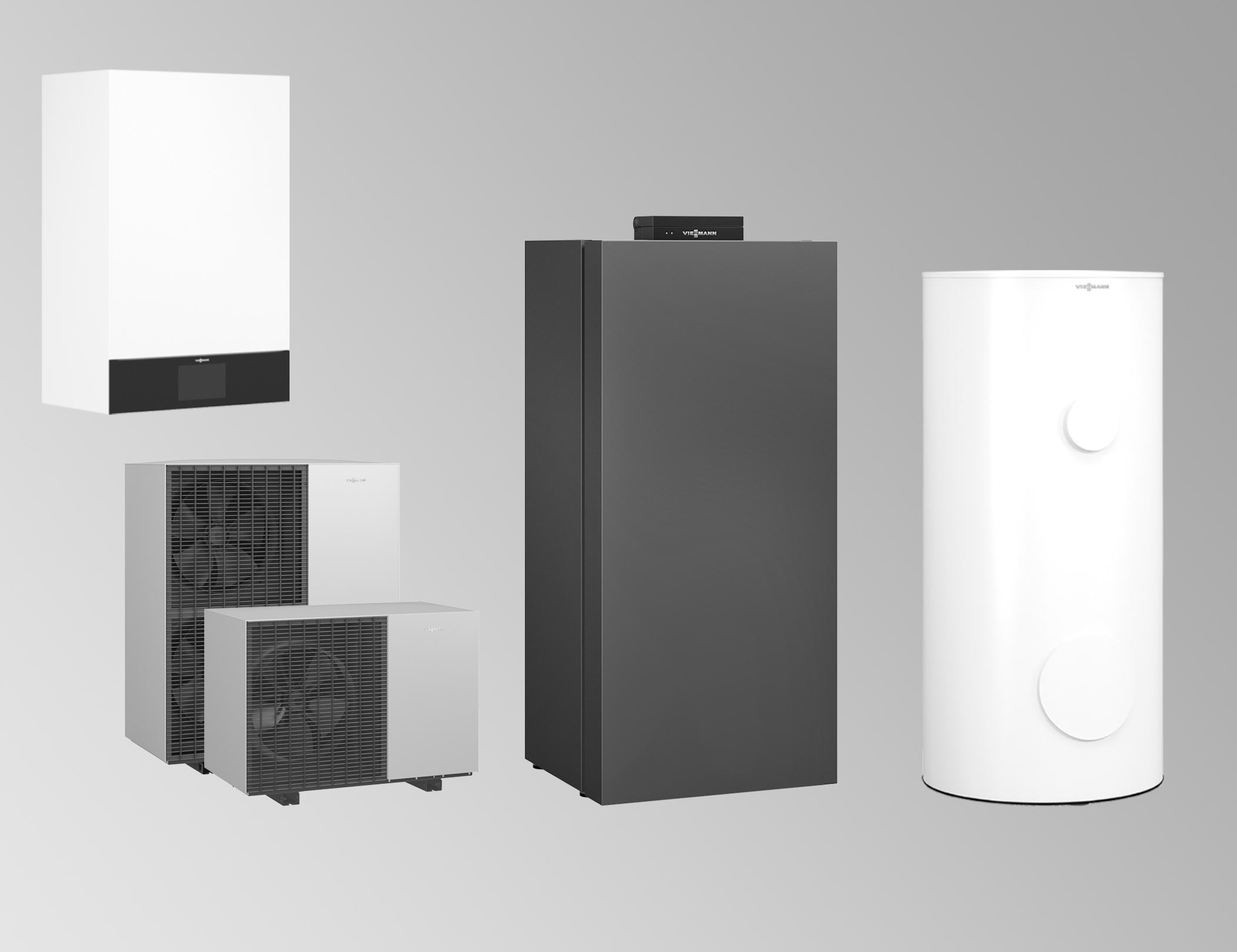 Viessmann Vitocal 150-A Hybridpaket A10, 400V, mit Vitocrossal 300 CU3A 13 kW, 250 l Speicher Z033072