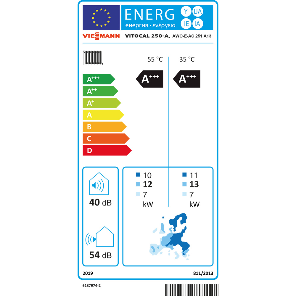 Viessmann Vitocal 250-A AWO-E-AC 251.A13 Luft/Wasser Wärmepumpe 400V Z022167