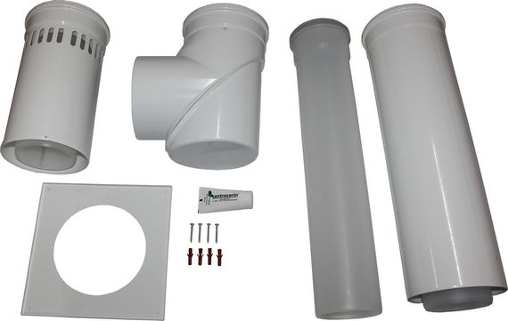 Wolf Anschluss-Set B33 DN110/160 Abgasleitung im Schacht, raumluftabhängig, verschiedene Farben