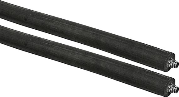 Wolf Flexibles Anschluss-Set für Indach-Montage, zweireihig 2484101, flexible Edelstahlwellschläuche, Anschlussfittinge, Dämmung, Abschlussstopfen