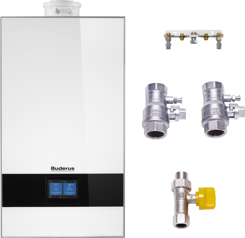 Buderus Gas-Brennwerttherme Logamax plus GB182i.2-15 W H, weiß 7739622503