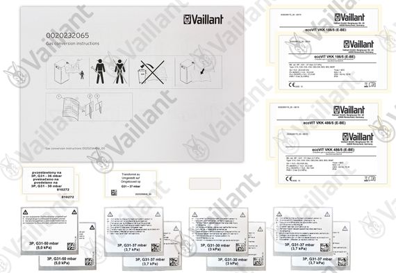 Vaillant Flüssiggas-Umstellsatz von Erdgas E/LL auf Flüssiggas P, 0020232065