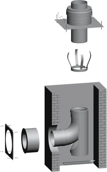 Wolf Schachtbausatz Kaskade DN200/DN200, Abdeckung Edelstahl 2651295