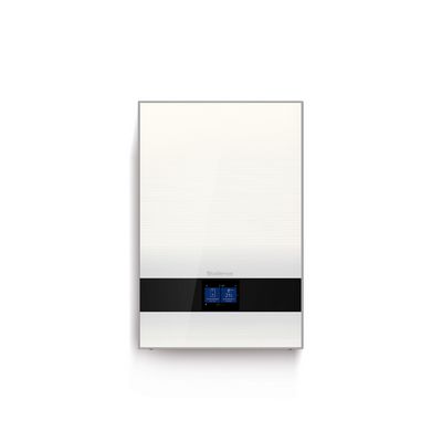 Buderus GB192i.2-50, W50, Gas-Brennwerttherme, weiß, WW-Speicher SU400, 200 l, 7739621201